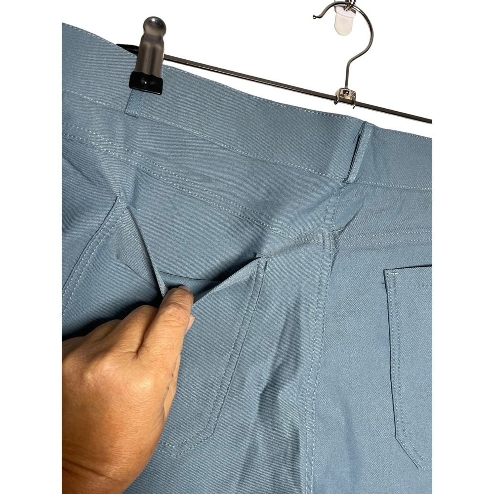 Womens Dusty Blue Hiking Walking Shorts New Pockets Athletic Outdoors Large READ - Picture 9 of 12